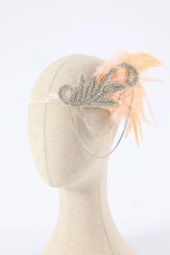 Champagne 1920s Accessoires Cinq Pièces Ensembles -Zapaka ZPKCGZL21177 Nude 2