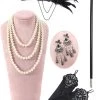 Ensemble D’accessoires Flapper Noir Des Années 1920 -Zapaka ZPKCGZL21180 Black 1 first