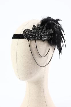 Ensemble D’accessoires Flapper Noir Des Années 1920 14 Ensemble D’accessoires Flapper Noir Des Années 1920 -Zapaka ZPKCGZL21180 Black 2