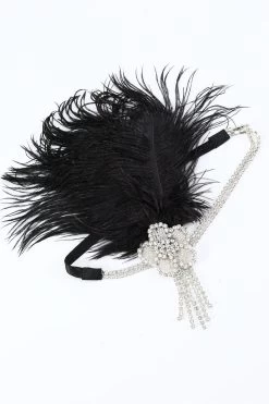 Accessoires Des Années 1920 Pour Femmes Flapper Gatsby Costume Des Années 1920 Ensemble -Zapaka ZPKCGZL21186 Black 2