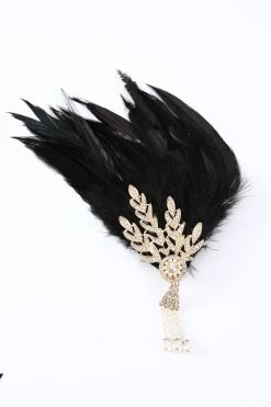 Bandeau De Plumes Noir Des Années 1920 -Zapaka ZPKCGZL21190 Black 7