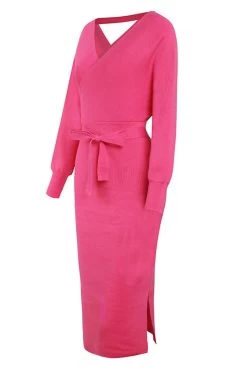 Robe Bodycon Tricotée Noire -Zapaka ZPKCGZL21225 20Rose 2