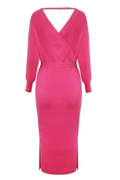 Robe Bodycon Tricotée Noire -Zapaka ZPKCGZL21225 20Rose 3