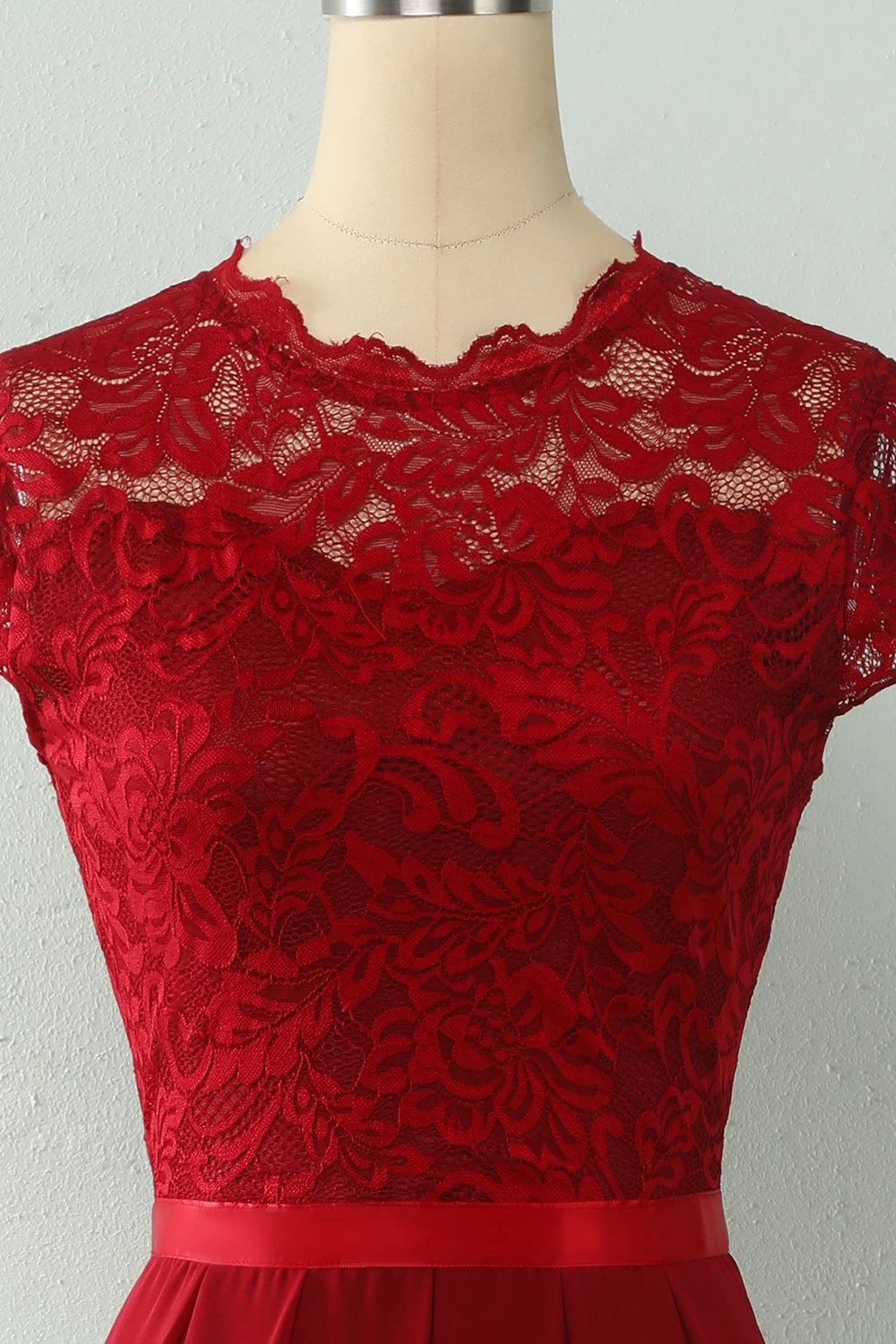 Robe De Mariée En Dentelle Navy Midi 9 Robe De Mariée En Dentelle Navy Midi – Image 7