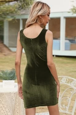 Robe De Fête De Noël Vert Armée -Zapaka ZPKCGZL21522 Army Green 3