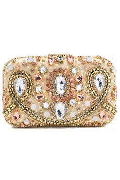 Pochette Brodée De Fête Avec Perles