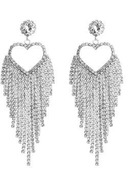 Boucles D’oreilles Rhinestone Sweetheart 10 Boucles D’oreilles Rhinestone Sweetheart -Zapaka ZPKES0010 Sliver 1