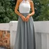 Robe Longue Grise à Dos Ouvert 1 Robe Longue Grise à Dos Ouvert -Zapaka ZPKYYHX170311 2