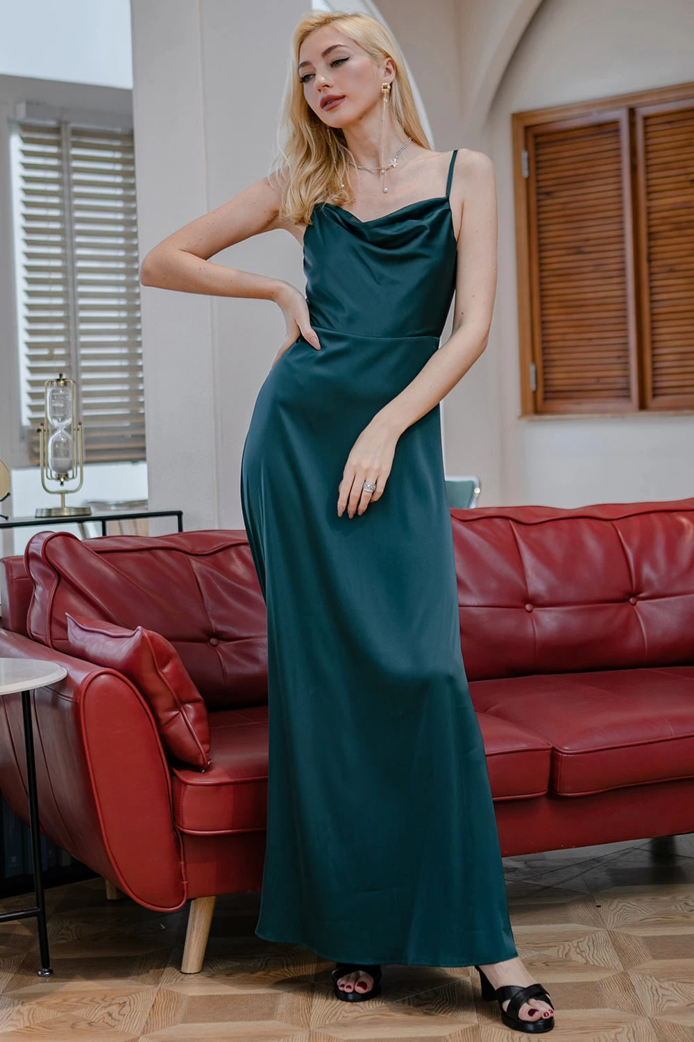 Robe De Bal Longue Simple Vert Foncé 3 Robe De Bal Longue Simple Vert Foncé
