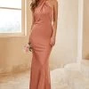 Mermaid Brown Halter Robe De Demoiselle D’honneur -Zapaka ZPKYYLH20399 Brown 1 first b8f136f5 7be8 479f acfe e01146304587
