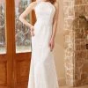 White Mermaid Floor Longueur Robe De Mariée D’église -Zapaka ZPKYYZL123 20White 1 first