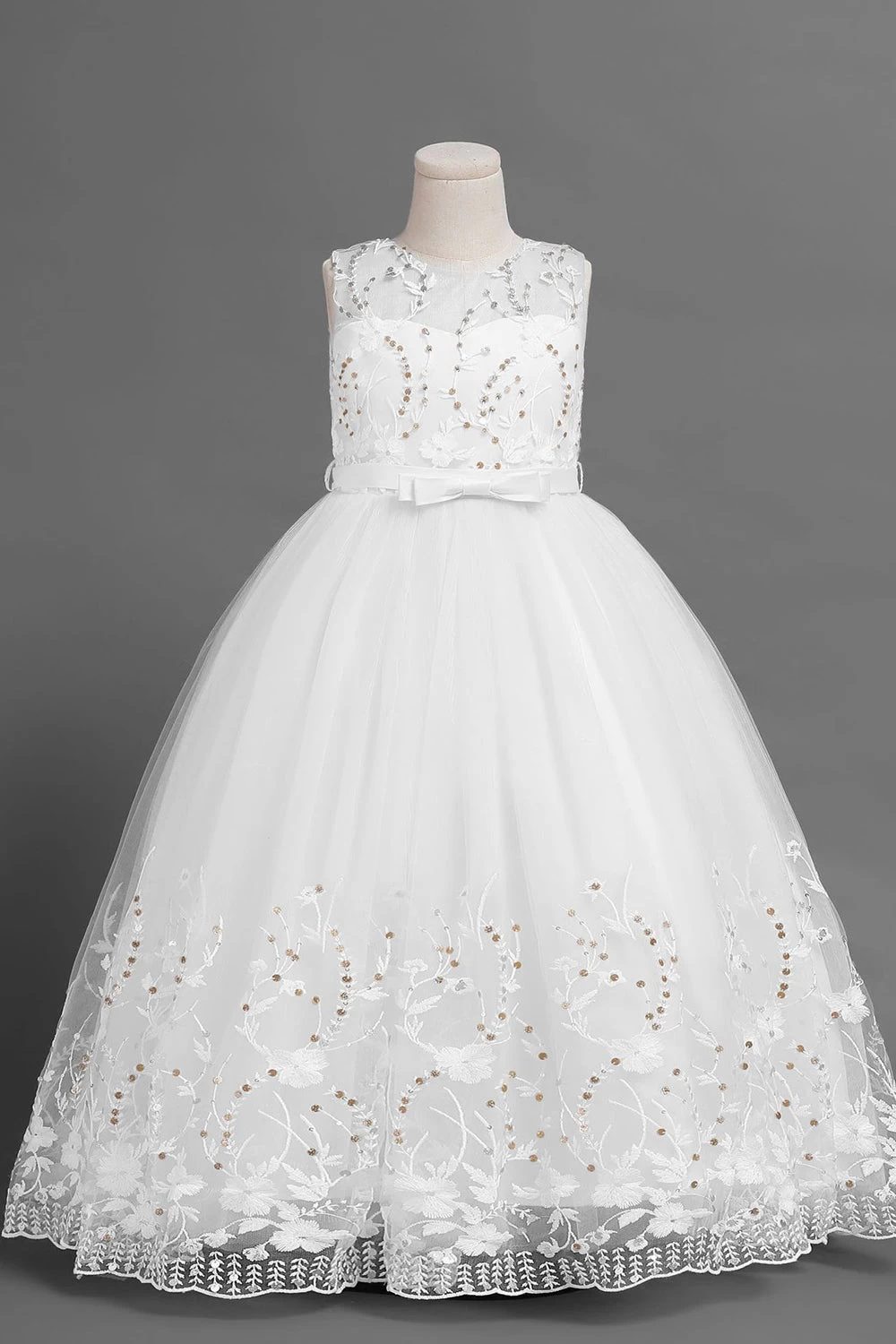 Tulle Blush Flower Girl Robe Avec Nœud Papillon 9 Tulle Blush Flower Girl Robe Avec Nœud Papillon – Image 7