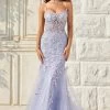 Sangles Spaghetti Sirène Tulle Violet Robe De Soirée Longue Avec Appliques -Zapaka zqgrs002Purple 1 first fa975436 f1d5 4454 8d3d ce0a9d84c72d